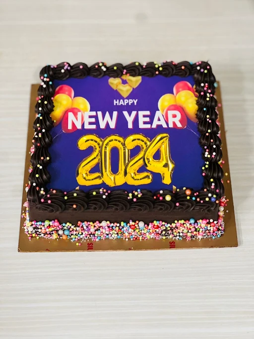 Happy New Year Special Cake - Monginis New Year Cake