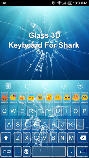 Glass 3D Theme-Kitty Keyboard