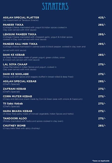 Jai Siddheshwari menu 
