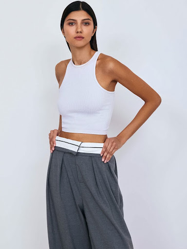 Title 2, Womens Fashion Versatile Wide-Leg Pants with C...