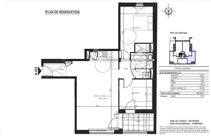 Vente appartement 3 pièces 64.15 m² à Laval (53000), 258 100 €