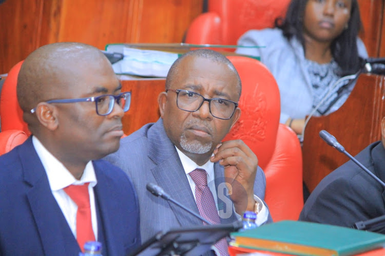 Agriculture Cabinet Secretary Mithika Linturi and his lawyer Muthomi Thiankolu