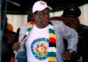 Zimbabwe President Emmerson Mnangagwa attends a rally against Western sanctions in Harare, Zimbabwe, on October 25 2019. 