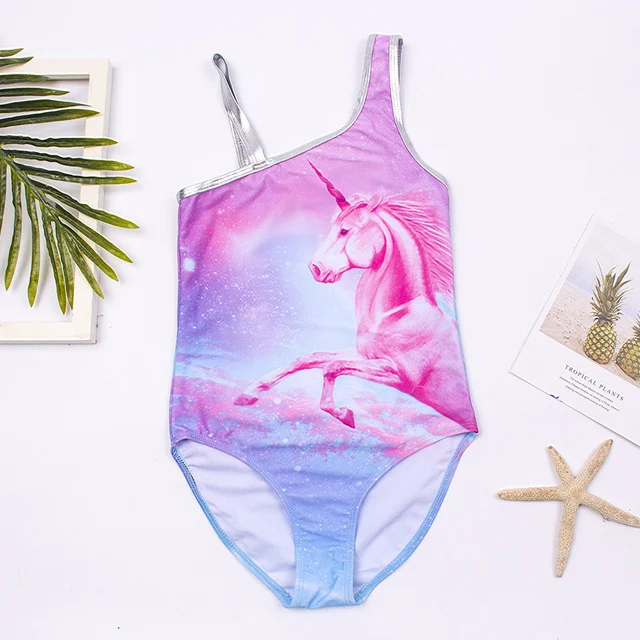 Traje de banho para meninas de 3 a 16 anos, novo verão, maiô de uma peça, perfeito para nadar e brincar na praia, confortável e estiloso.
