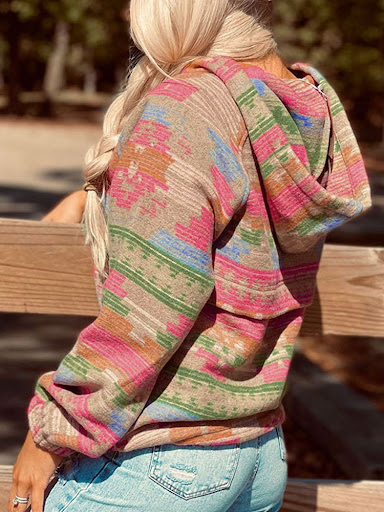 Title 3, Abstract Printed Hoodie for Women, a comfortabl...