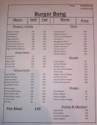 Burger Bond menu 1