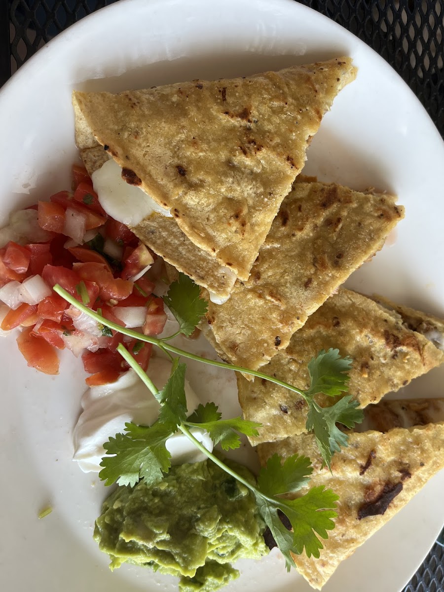 GF pollo asado quesadilla