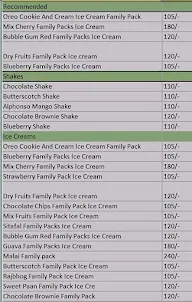 Nicku Ice Cream Parlour menu 1