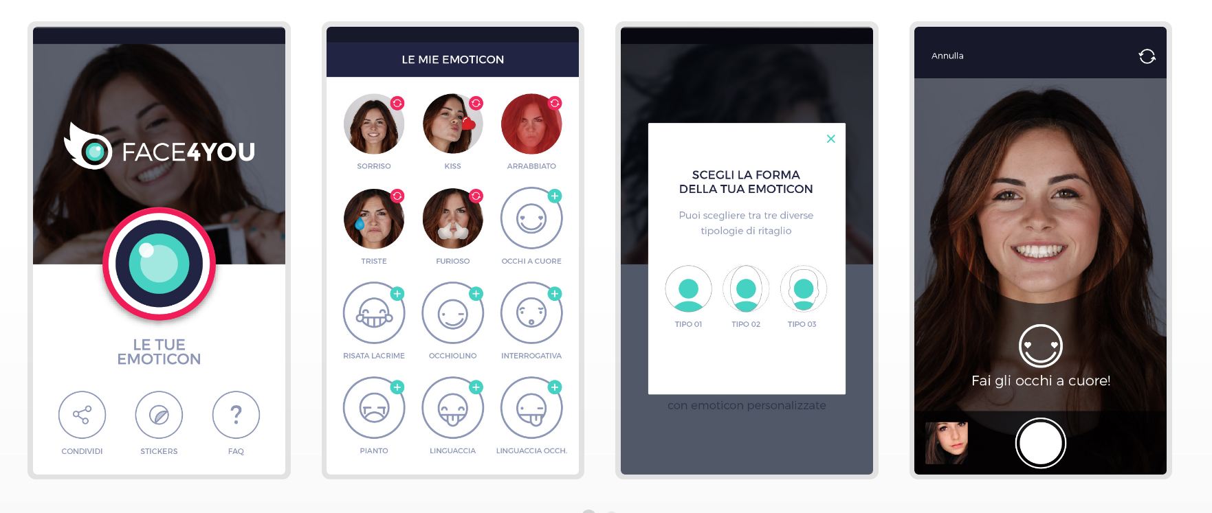 App Face4You: crea emoticon con il proprio viso