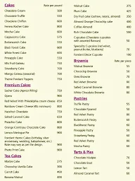 Bliss Bakery menu 1