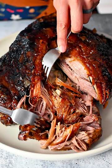 Easy Pork Shoulder Roast with Peach Glaze - Nom Nom Paleo®