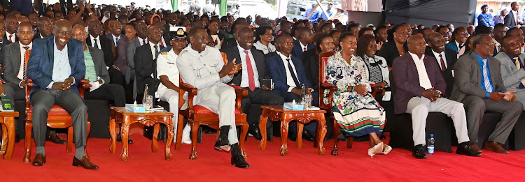 President William Ruto hosts the National Drama and Film Festival winners' State concert at the Sagana State Lodge, Nyeri County on April 18, 2024.