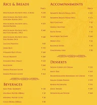 The Calcutta Club menu 2