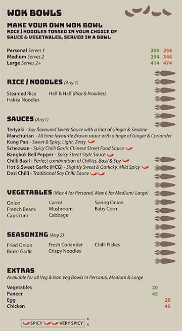 Chinese Wok menu 