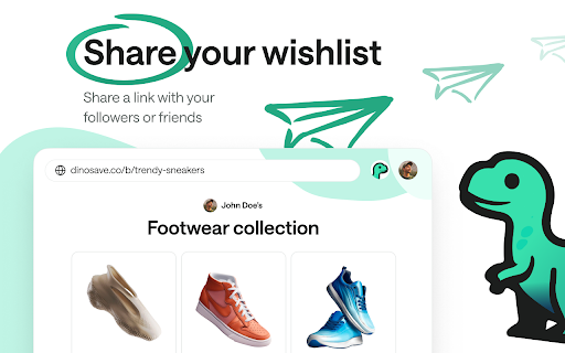 Dinosave – Wishlists and discounts