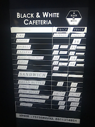 Black & White Cafeteria menu 3