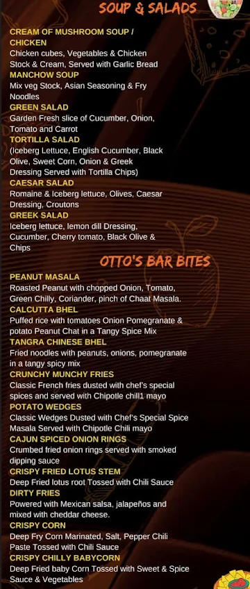 Otto's menu 