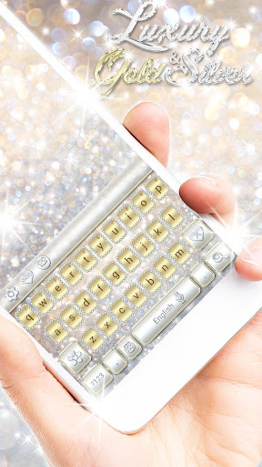 Luxury Gold  Silver Keyboard