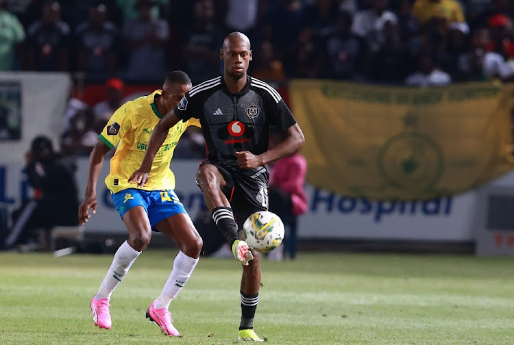 Evidence Makgopa of Pirates at Loftus Versfeld Stadium in Pretoria.