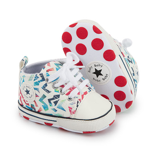Title 6, Graffiti Color Baby Canvas Shoes Soft Sole Todd...