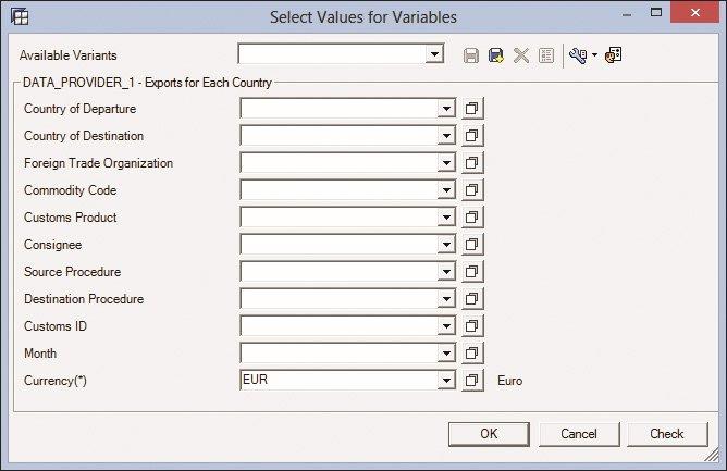 Select Variable Values