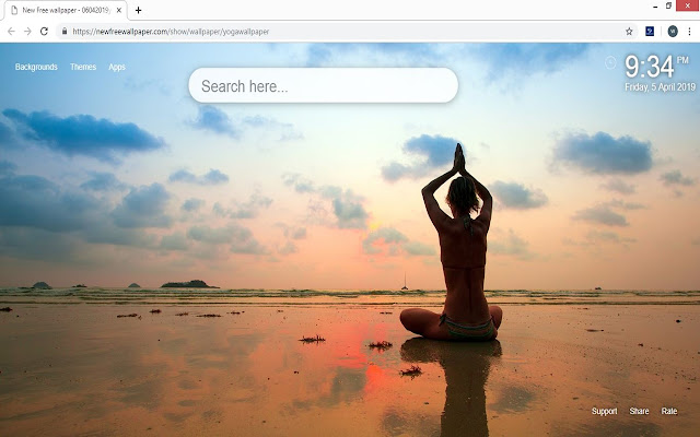 Yoga exercise HD New Tab wallpaper