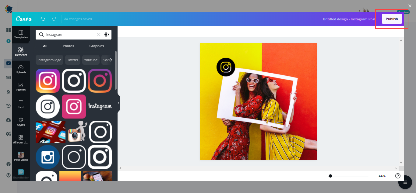 Use photos, templates, effects and other elements on Canva