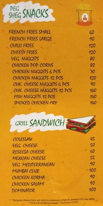 Burger Hut menu 