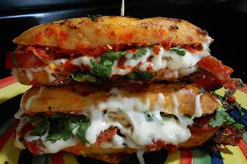 Tomato and Cilantro Grilled Cheese Sandwich