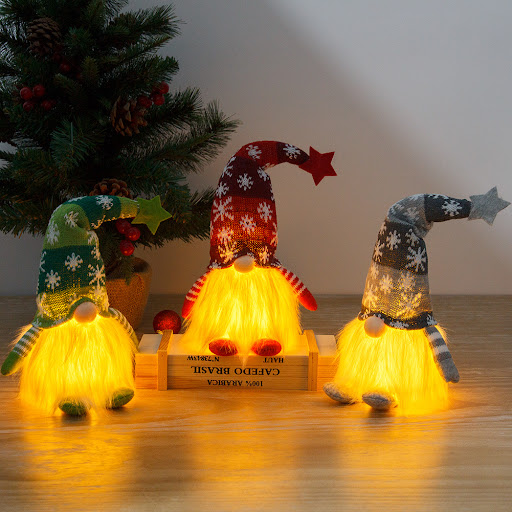 Title 14, Luminous Long-legged Faceless Doll Rudolph Orna...