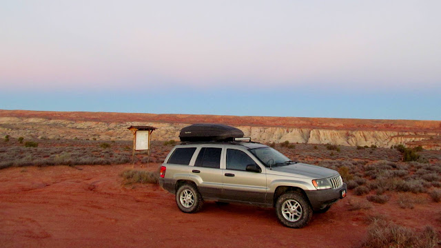 Jeep at the Deadman trailhead