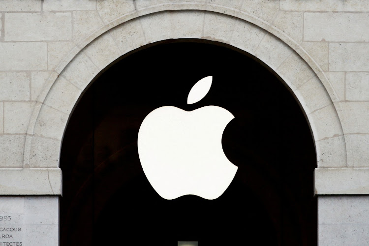 Apple logo is seen on the Apple store at The Marche Saint Germain in Paris, France, July 15 2020. Picture: GONZALO FUENTES/REUTERS