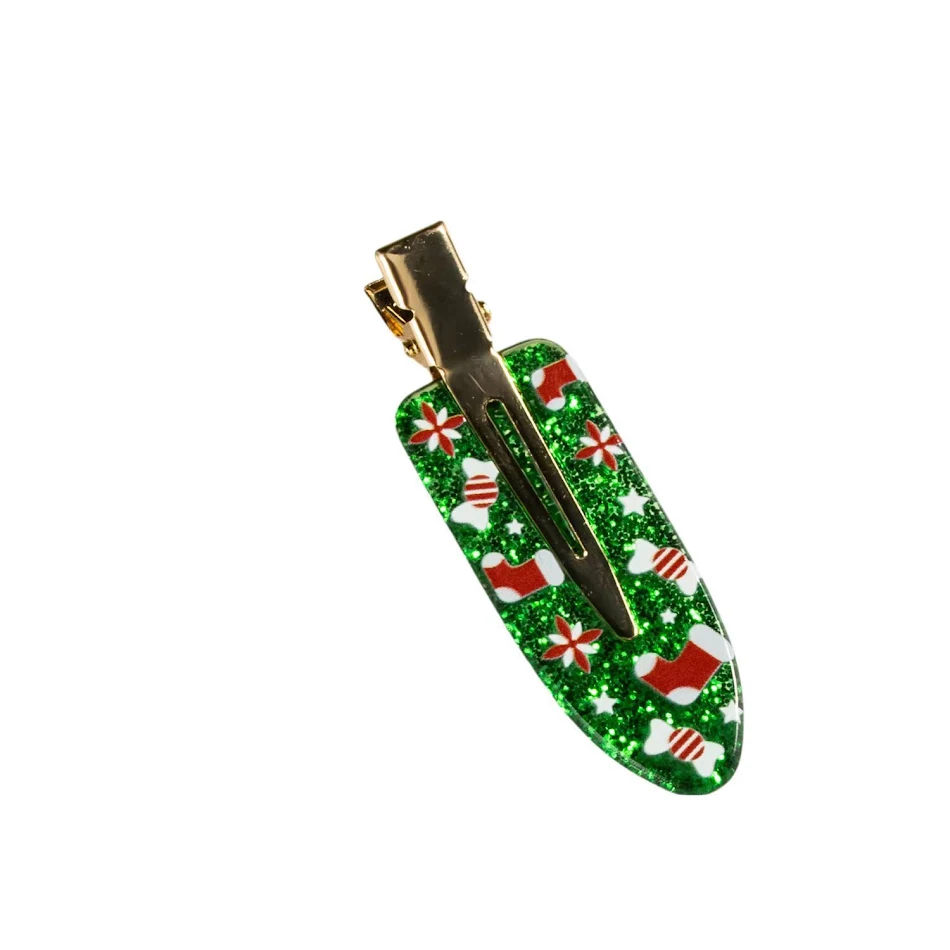 Novas Presilhas Laterais de Natal Femininas Adorne seu cabelo com estas presilhas charmosas. Ideais para um visual natalino elegante e sofisticado, fáceis de usar.