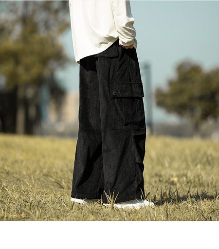 Title 20, Autumn And Winter Straight Casual Wide-leg Cord...