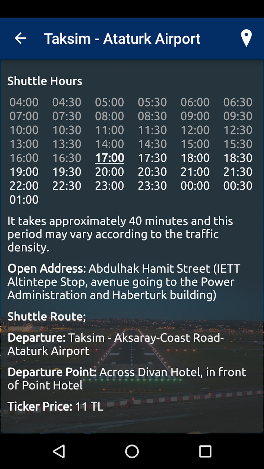 Airport Shuttle Screen 3