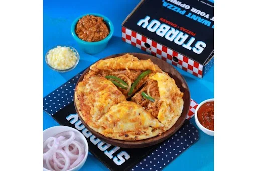 Chicken Keema Stuffed Pizza + Free Coke (250 Ml)