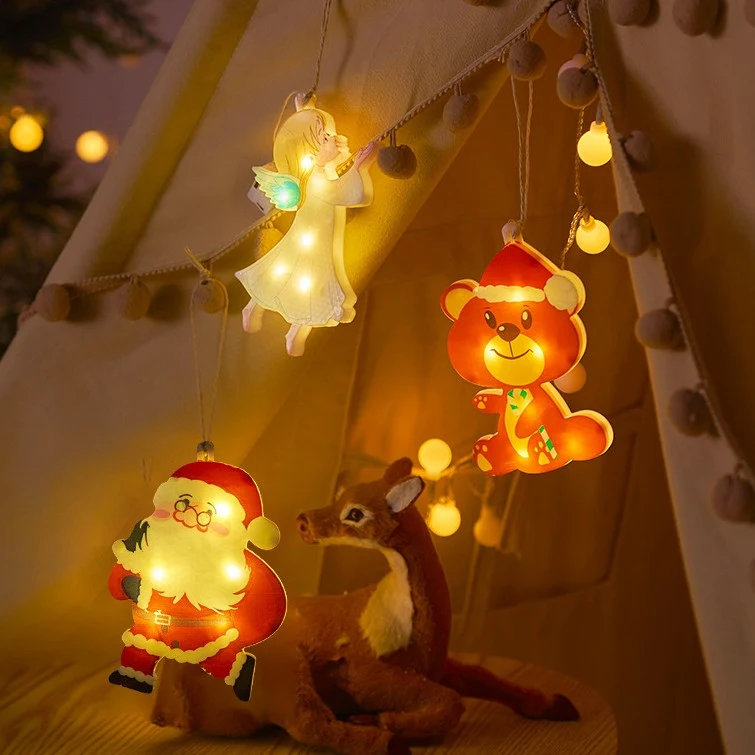Title 1, Adorno navideño con luces colgantes para árbol ...