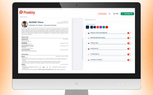 Postizy - Génération CV & Lettre optimisés pour ATS screenshot 2