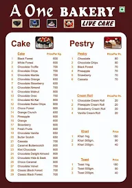 A1 Bakers menu 1