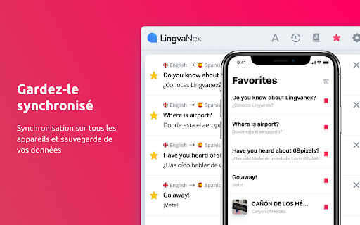 Lingvanex traducteur et dictionnaire. Voix