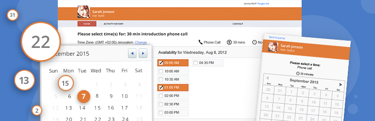 Reserva de compromisso e agendamento online Plugin WordPress grátis