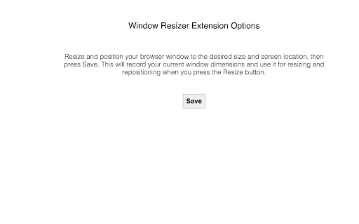 Resize Window