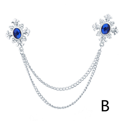 Title 8, Fringed Rhinestone Cross Collar Chain Accessori...