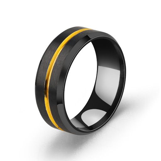 Title 3, Classic Fashion Two-tone Brushed Stainless Stee...