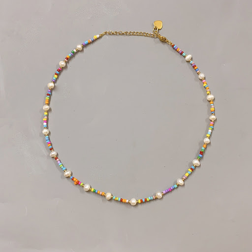 Title 3, Candy Color Micro Glass Bead Freshwater Pearl N...