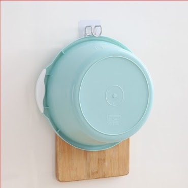 Móc Inox Dán Tường Treo Thau Chậu, Khăn, Quần Áo/ Giá Gắn Tường Treo Đồ Nhà Bếp, Nhà Tắm (Móc Treo Thau Chậu)