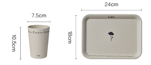Title 1, Bamboo Fiber Coffee Hand Cup Food Grade Tray Se...