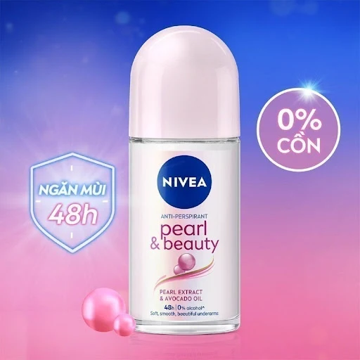 Lăn Ngăn Mùi NIVEA Pearl&Beauty Dưỡng Sáng Da Ngọc Trai (50 ml)