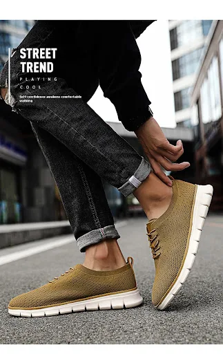 Title 1, Plus Size Breathable Mesh Surface Simple Mens ...