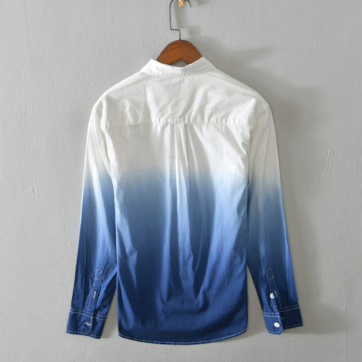 Title 2, Mens Summer Long Sleeve Thin Casual Gradient C...